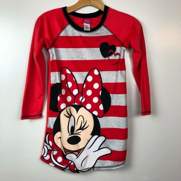 Disney Other - Disney Sleep Dress Pajama Minnie Mouse Long Sleeve